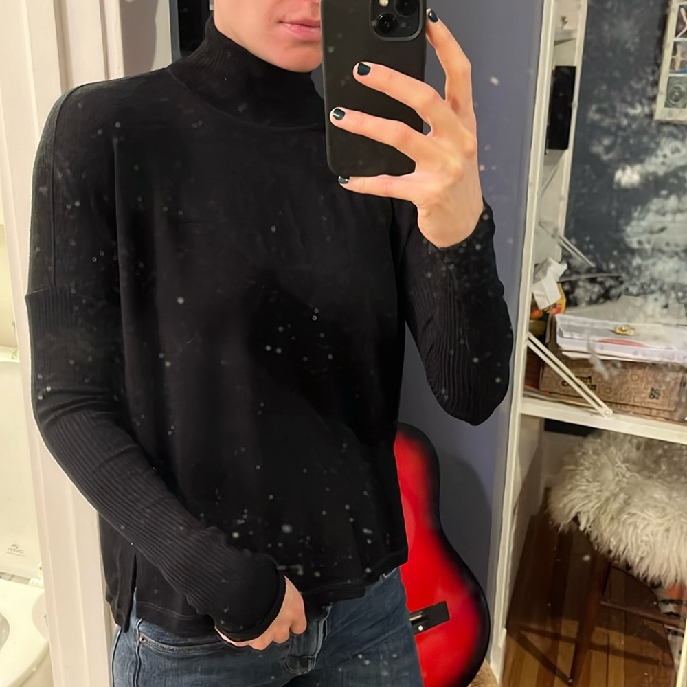 Open Back Mockneck Sweater